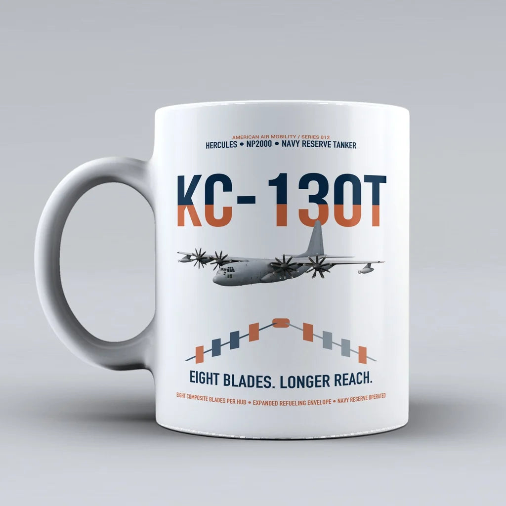 KC-130T NP2000 design on white ceramic mug, double-side print
