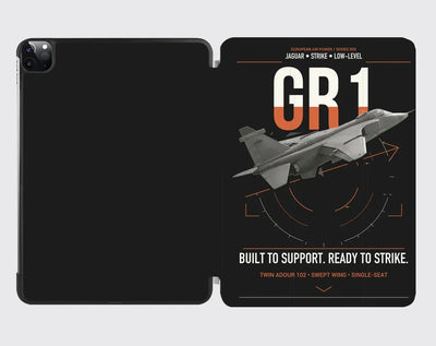 SEPECAT Jaguar GR1 design on black ipad tablet case