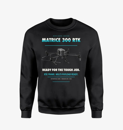 DJI Matrice 300 RTK design on black sweatshirt