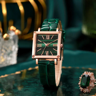 Fashionable Luxury Elegant Minimalist Women's PU Leather Quartz Wrist watch Student Business Gift aviation-themed pilot watch.