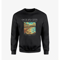 Thumbnail for OCEAN CITY - Poster - Sweatshirt - Black