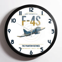 Thumbnail for F-4S Phantom II design on white framed wall clock