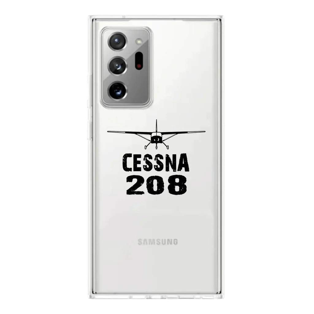 Cessna 208 & Plane Transparent Silicone Samsung S & Note aviation themed transparent Samsung Galaxy S/Note case for Samsung G.