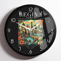 Thumbnail for REGINA - Poster - Wall Clock Framed - Black