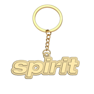 Spirit Airlines aviation hollow key chain in polished alloy.