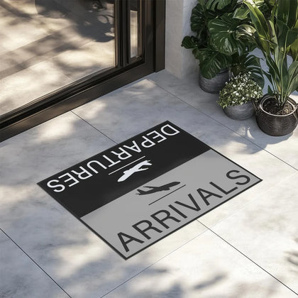 Departure and Arrivals (Gray) Door Mats