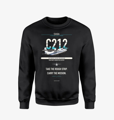 CASA C-212-400 Aviocar design on black sweatshirt