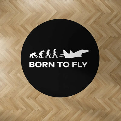 Born To Fly Military Carpet & Floor Mats (Round) aviation design on durable carpet pile with non-slip backing round carpet fl.