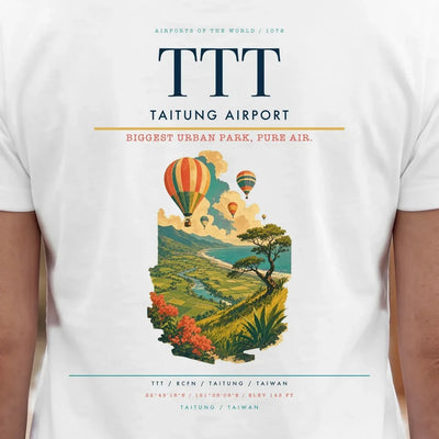 Taitung Airport (TTT) double-side t-shirt design close-up cover