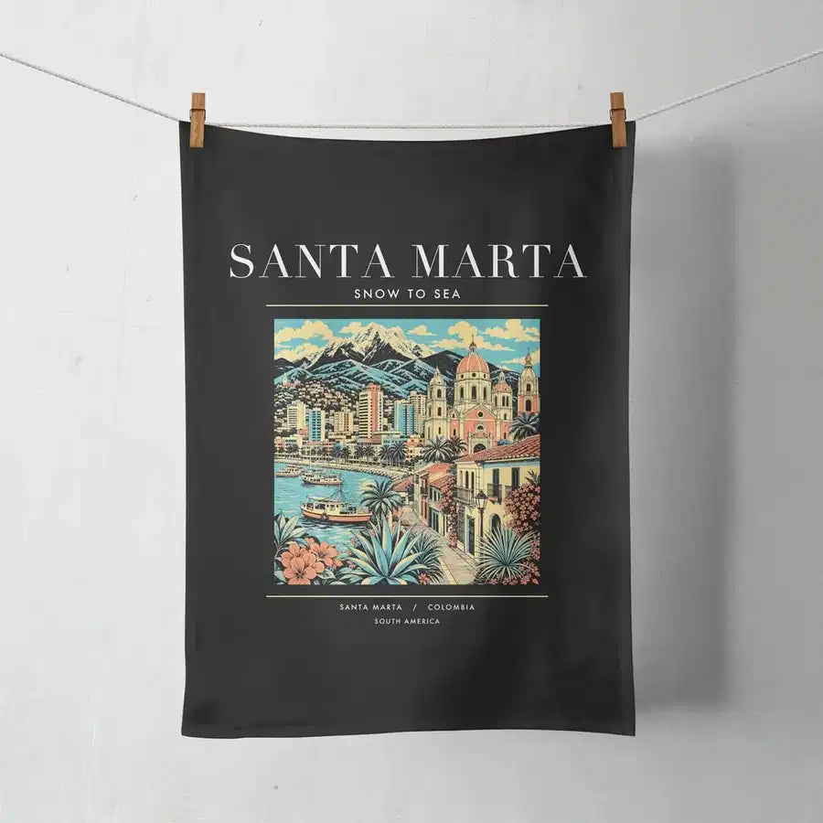 SANTA MARTA - Poster - Towel - Black