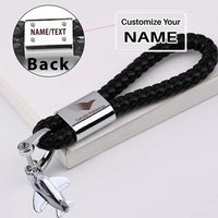 Thumbnail for Garuda Indonesia Airlines aviation design on premium leather car leather car key chain.