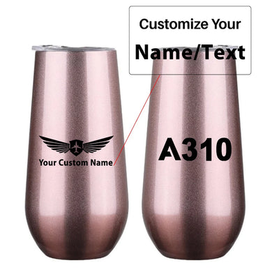 Airbus A310 Flat Text 6oz Egg aviation design on 6oz egg cup, compact 6oz ceramic.