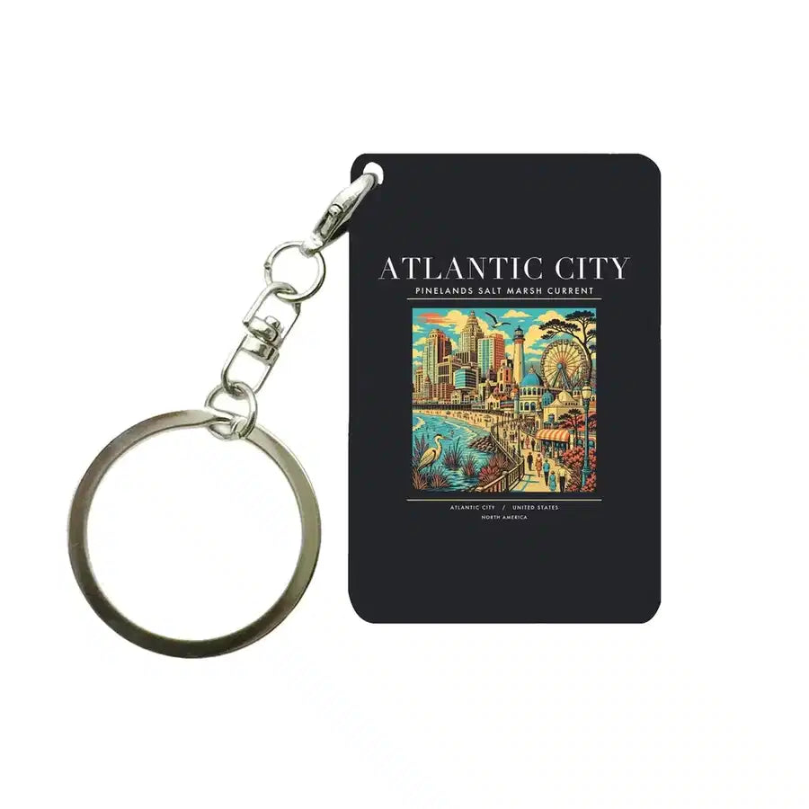 ATLANTIC CITY - Poster - Key Chain - Black