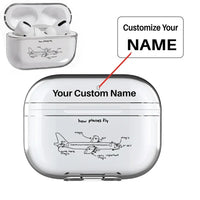 Thumbnail for How Planes Fly AirPods Pro transparent case - Normal + Name