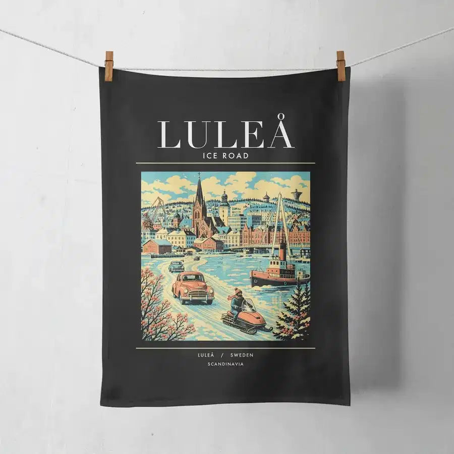 LULEÅ - Poster - Towel - Black