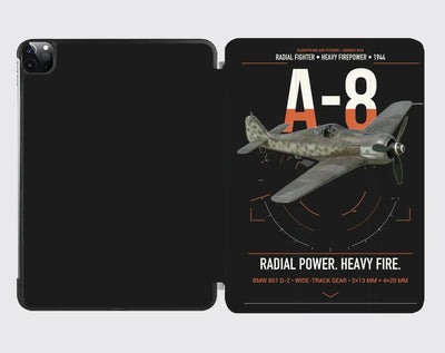 Focke-Wulf Fw 190A-8 design on black ipad tablet case