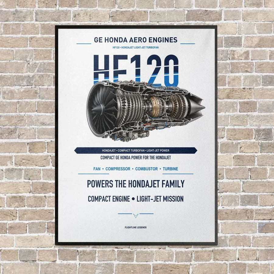 HF120 vertical canvas print - framed - white background