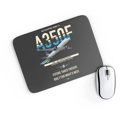 Airbus A350F design on black rectangle mouse pad