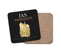 Thumbnail for Iași International Airport (IAS) design on black 1 piece coaster
