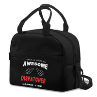 Thumbnail for Dispatcher aviation print lunch bag, insulated polyester.