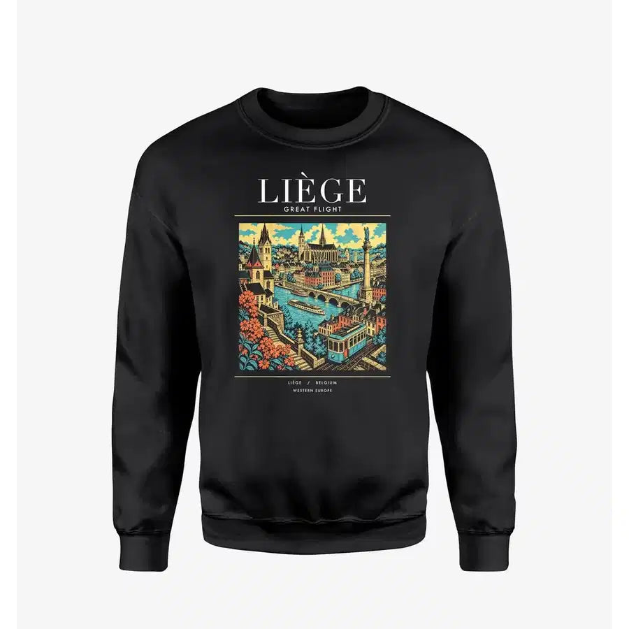 LIÈGE - Poster - Sweatshirt - Black