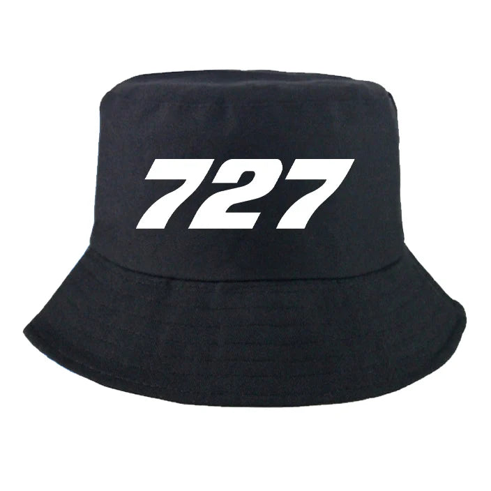 Boeing 727 Flat Text Summer aviation embroidery on breathable cotton summer hat.