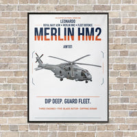 Thumbnail for Leonardo AW101 Merlin HM2 vertical canvas print - framed - white background