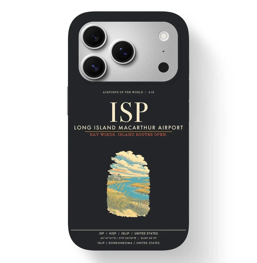 Long Island MacArthur Airport ISP Black