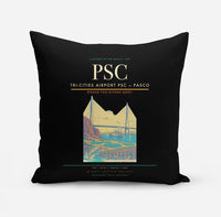 Thumbnail for Tri-Cities Airport (PSC) design on black pillow