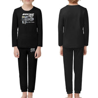 Thumbnail for Boeing 757 & Rolls Royce Engine (RB211) children pajamas - Black
