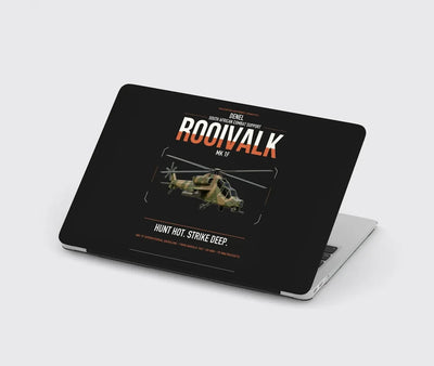 Denel Rooivalk Mk 1F design on black MacBook case