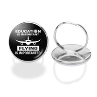 Thumbnail for Flying is Importanter aviation ring in stainless steel.