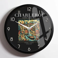 Thumbnail for CHARLEROI - Poster - Wall Clock Framed - Black