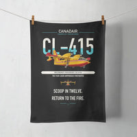 Thumbnail for Canadair CL-415 design on black towel