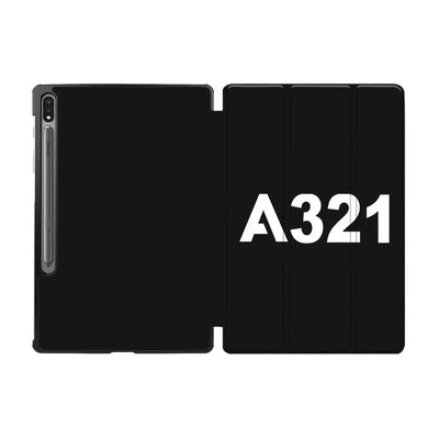 Airbus A321 Flat Text aviation themed tablet case for Samsung tablet.