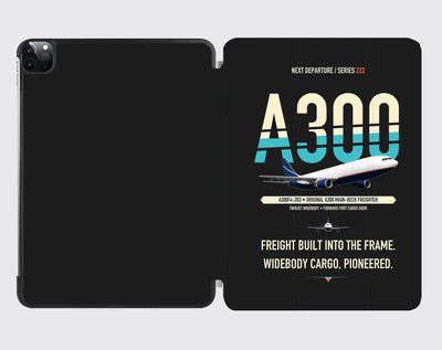 Airbus A300F4-203 design on black ipad tablet case