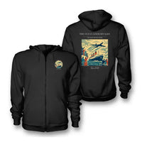 Thumbnail for VINTAGE G4307 - The Ocean Liner Rivalry - Premium Zipped Hoodie design on black