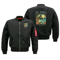 Thumbnail for EL NIDO - Poster - Bomber Jacket - Black