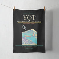 Thumbnail for Thunder Bay International Airport (YQT) design on black towel