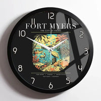 Thumbnail for FORT MYERS - Poster - Wall Clock Framed - Black