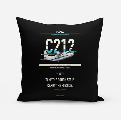 CASA C-212-400 Aviocar design on black pillow