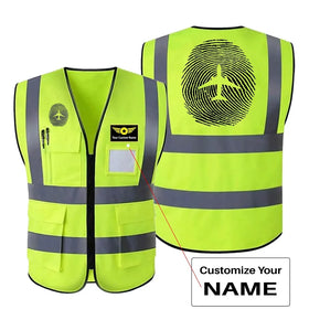 Aviation Finger Print Reflective Vests