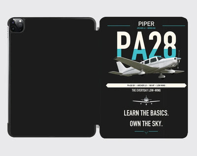 Piper PA-28-181 Archer LX design on black ipad tablet case