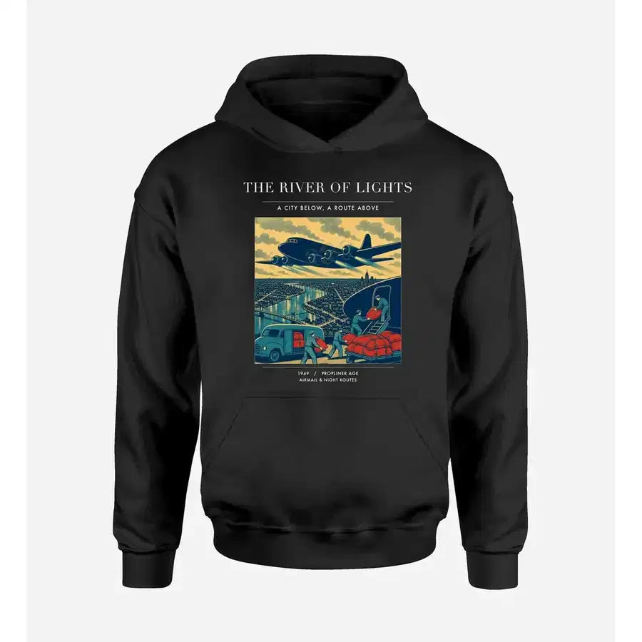 VINTAGE G4152 - The River Of Lights - Premium Hoodie design on black premium