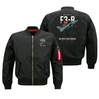 Thumbnail for Dassault Rafale C — F3-R standard design on black bomber jacket, double-side print