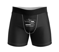 Thumbnail for Pilot In Progress (Helicopter) aviation design on soft cotton blend men's boxers.