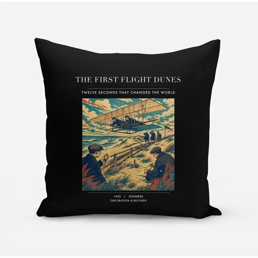 VINTAGE G4000 - The First Flight Dunes - Designed Pillows design on black