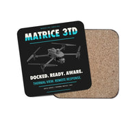 Thumbnail for DJI Matrice 3TD design on black 1 piece coaster