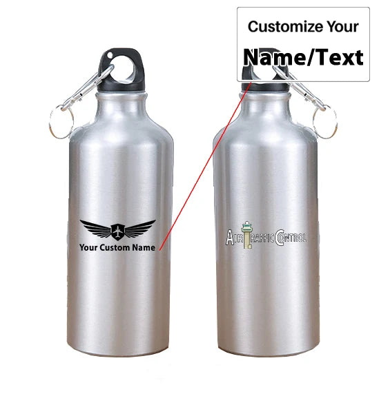 Air Traffic Control aviation design on thermos, vacuum-insulated.