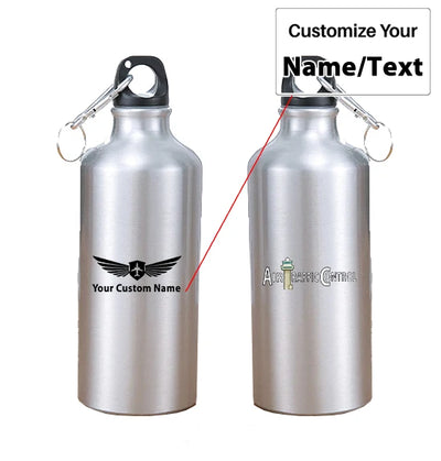 Air Traffic Control aviation design on thermos, vacuum-insulated.